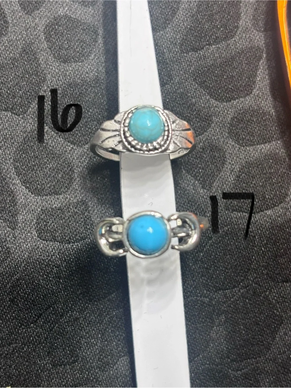 Vintage-Style Turquoise Silver rings